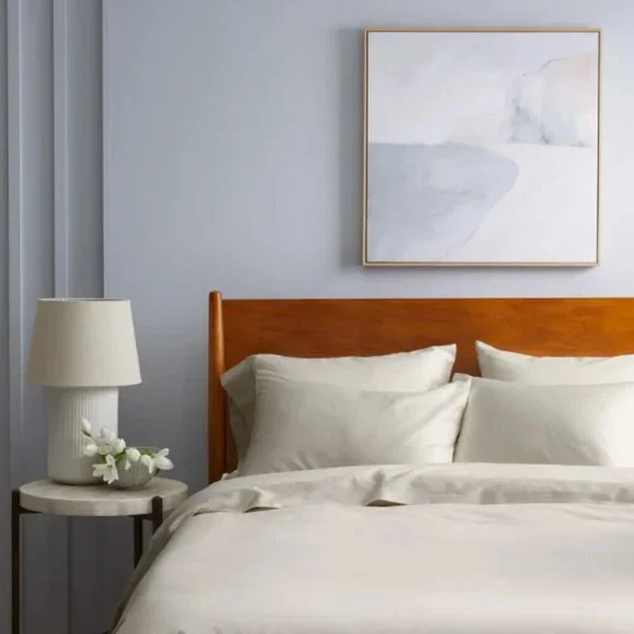 NWT QUINCE Luxury Organic Sateen Duvet Cover Shams Sand Full/Queen SOLD OUT Q21 - Picture 4 of 9